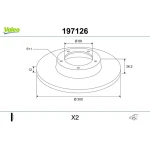 Valeo Arka Fren Diski – 197126 / OEM 8K0615601J