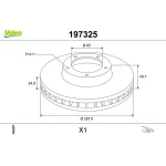 Valeo Ön Fren Diski – 197325 / OEM 1K0615301K