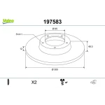 Valeo Arka Fren Diski – 197583 / OEM 3Q0615601A