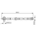 Bosch Ön Fren Hortumu – 1987481693 / OEM 5Q0611701D