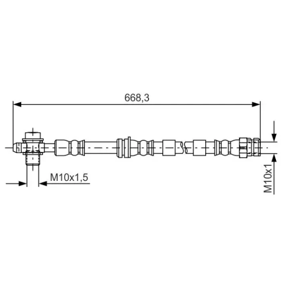 Bosch Ön Fren Hortumu – 1987481693 / OEM 5Q0611701D ürün görseli