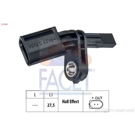 Facet ABS Hız Sensörü – 21.0006 / OEM WHT003856 ürün görseli