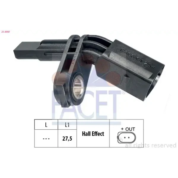 Facet ABS Hız Sensörü – 21.0007 / OEM WHT003857
