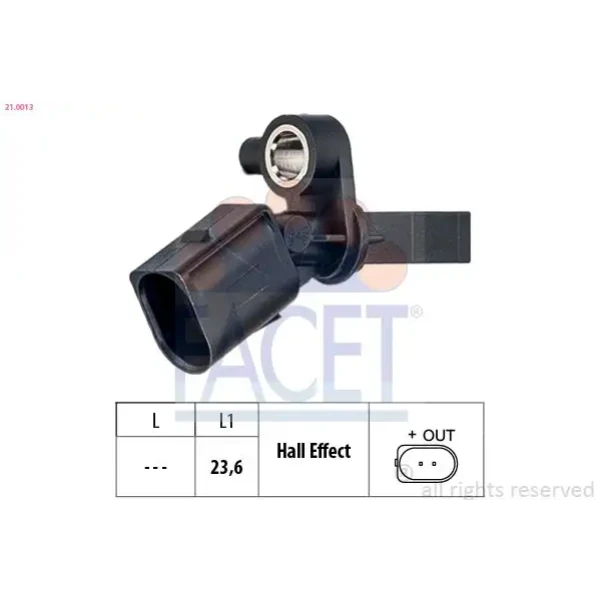 Facet ABS Hız Sensörü (arka Sağ) – 21.0013 / OEM WHT003862C