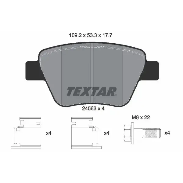 TEXTAR Arka Fren Balatası – 2456301