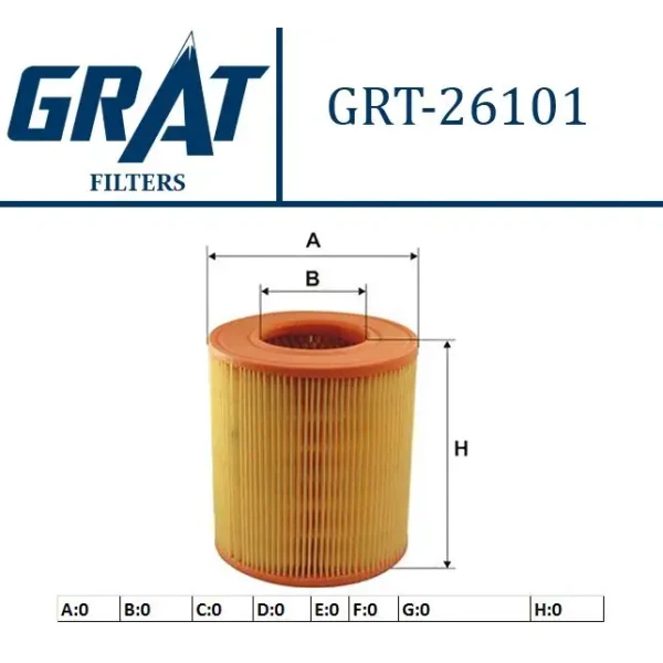 GRAT Hava Filtresi – 26101 / OEM 4F0133843A