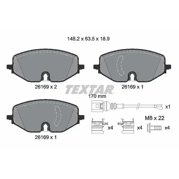 TEXTAR Ön Fren Balatası – 2616901