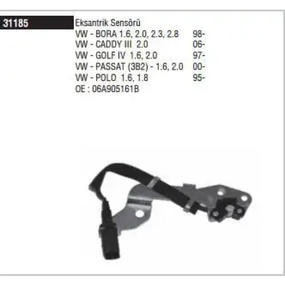 Doduco Eksantrik Sensörü – 31185 / OEM 06A905161C ürün görseli