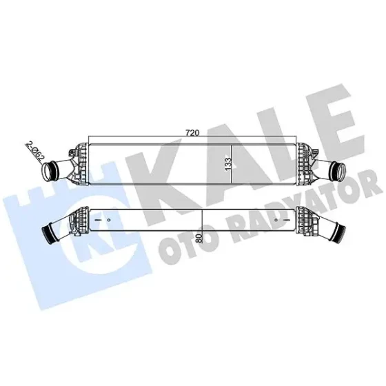 KALE Turbo Radyatörü – 342400 / OEM 8K0145805E ürün görseli