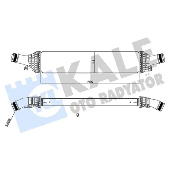 KALE Turbo Radyatörü – 342600 / OEM 8K0145805L ürün görseli