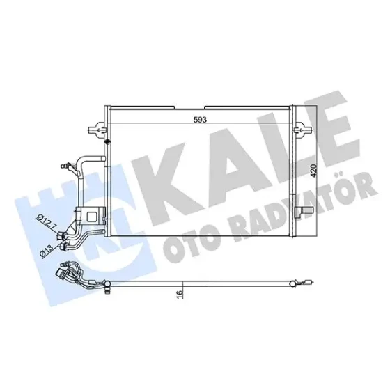 KALE Klima Radyatörü – 342935 / OEM 8D0260401D ürün görseli