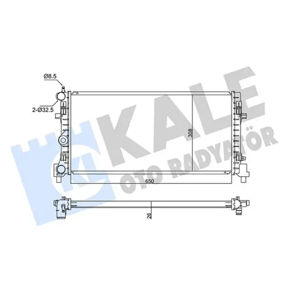 KALE Radyatör – 345835 / OEM 6R0121253L ürün görseli