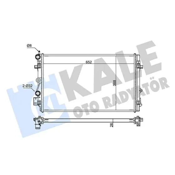 KALE Radyatör – 345850 / OEM 6R0121253H ürün görseli