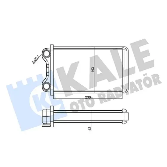 KALE Kalorifer Radyatörü – 346245 / OEM 8E1820031 ürün görseli