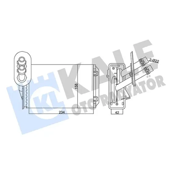 KALE Kalorifer Radyatörü – 346255 / OEM 1J2819031A ürün görseli
