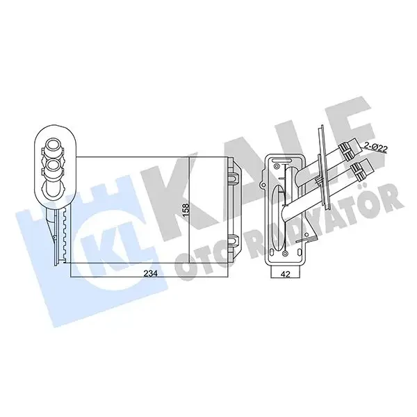 KALE Kalorifer Radyatörü – 346255 / OEM 1J2819031A