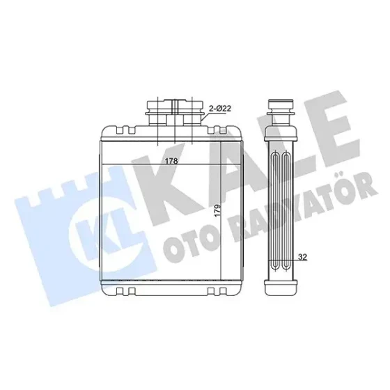 KALE Kalorifer Radyatörü – 346260 / OEM 6Q0819033 ürün görseli
