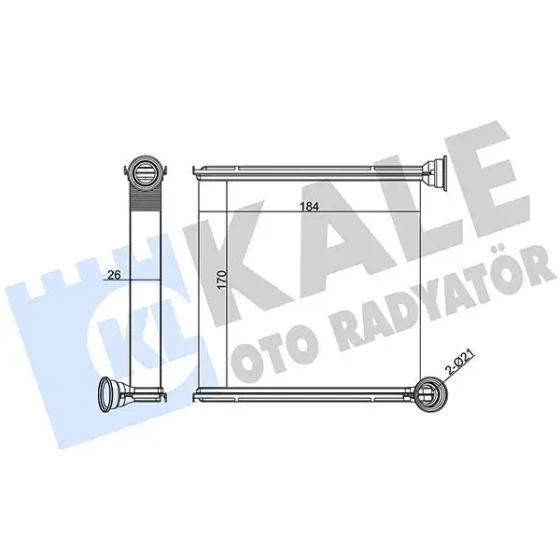 KALE Kalorifer Radyatörü – 346265 / OEM 5Q0819031B ürün görseli