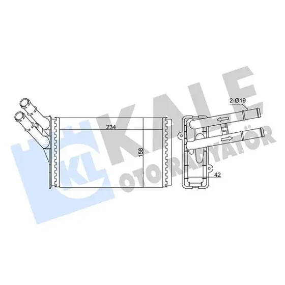 KALE Kalorifer Radyatörü – 347370 / OEM 893819030A ürün görseli