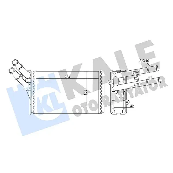 KALE Kalorifer Radyatörü – 347370 / OEM 893819030A