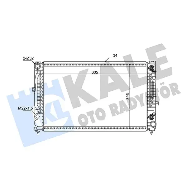 KALE Radyatör – 348310 / OEM 8D0121251L