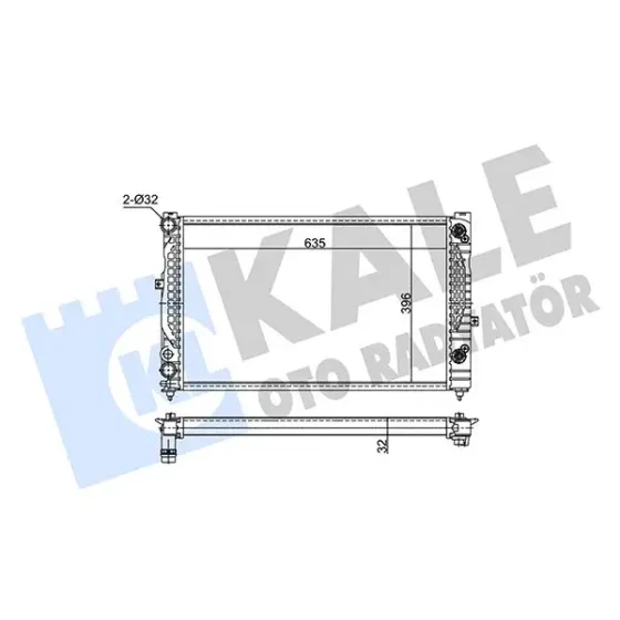 KALE Radyatör – 349240 / OEM 8D0121251M ürün görseli