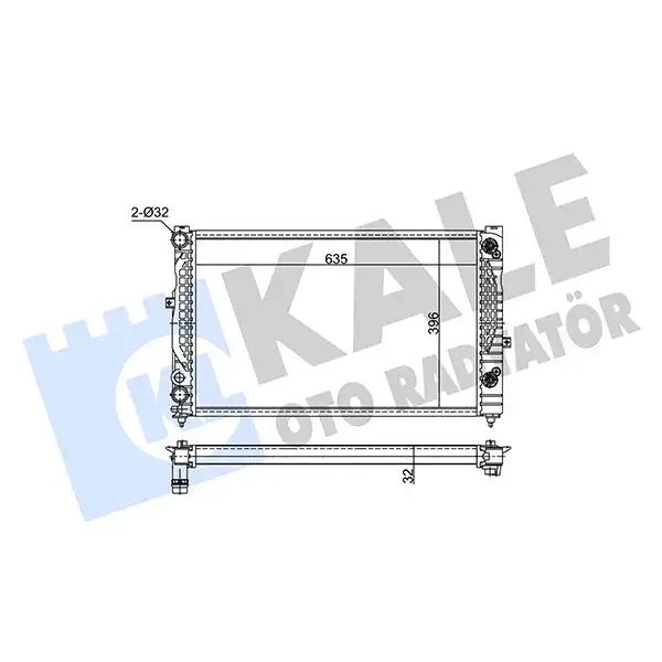 KALE Radyatör – 349240 / OEM 8D0121251M