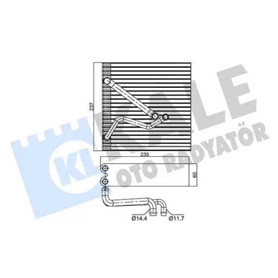 KALE Klima Radyatörü – 350090 / OEM 1K1820103E ürün görseli