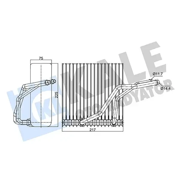 KALE Klima Radyatörü – 350145 / OEM 1J1820103A