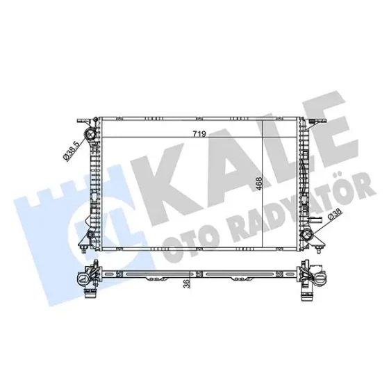 KALE Radyatör – 351985 / OEM 8K0121251H ürün görseli