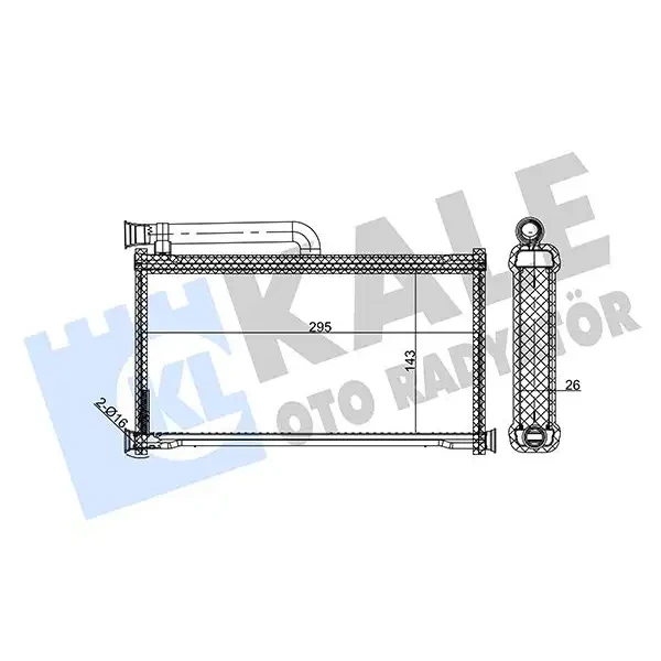 KALE Kalorifer Radyatörü – 352135 / OEM 4F0820031A