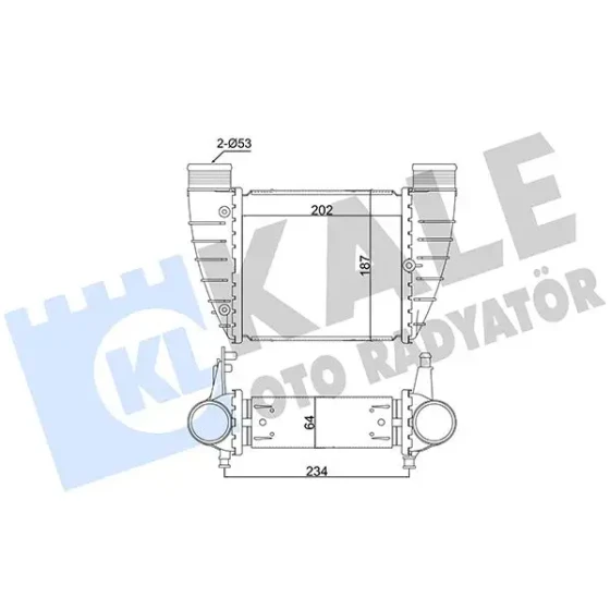 KALE Turbo Radyatörü – 352370 / OEM 8E0145806Q ürün görseli