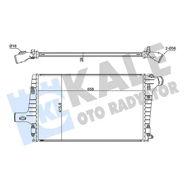KALE Turbo Radyatörü – 352380 / OEM 4B0145805A