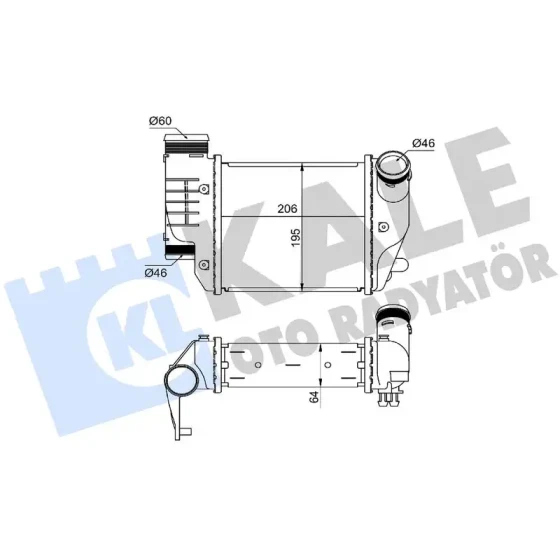 KALE Turbo Radyatörü – 352425 / OEM 4F0145806E ürün görseli