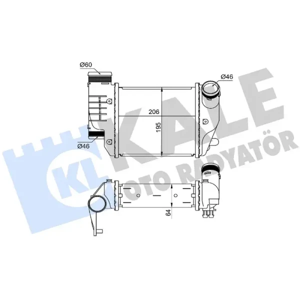 KALE Turbo Radyatörü – 352425 / OEM 4F0145806E
