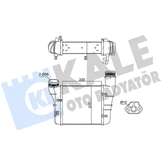 KALE Turbo Radyatörü – 352430 / OEM 8E0145805T ürün görseli