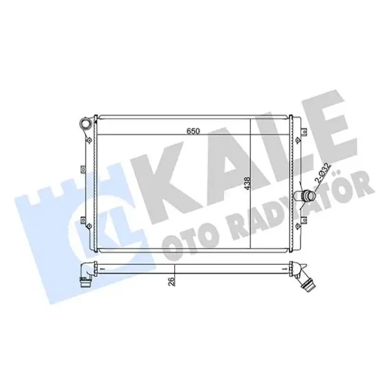KALE Radyatör – 353000 / OEM 1K0121251AB ürün görseli