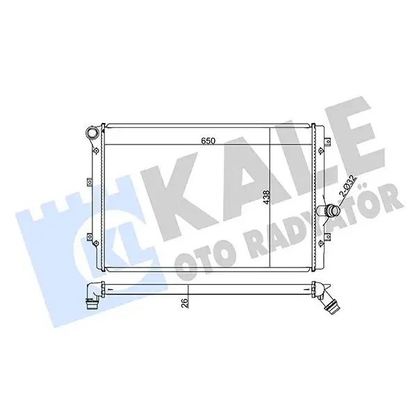 KALE Radyatör – 353000 / OEM 1K0121251AB