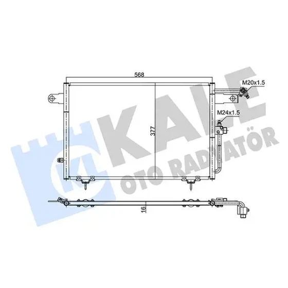 KALE Klima Radyatörü – 353040 / OEM 4A0260403AC ürün görseli