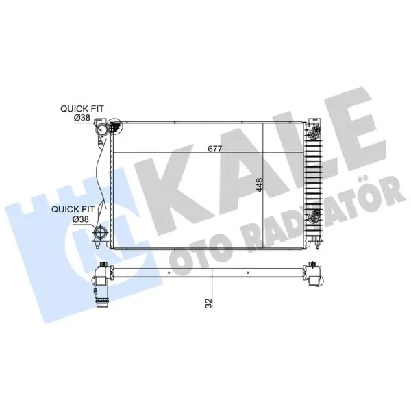KALE Radyatör – 353100 / OEM 4F0121251R
