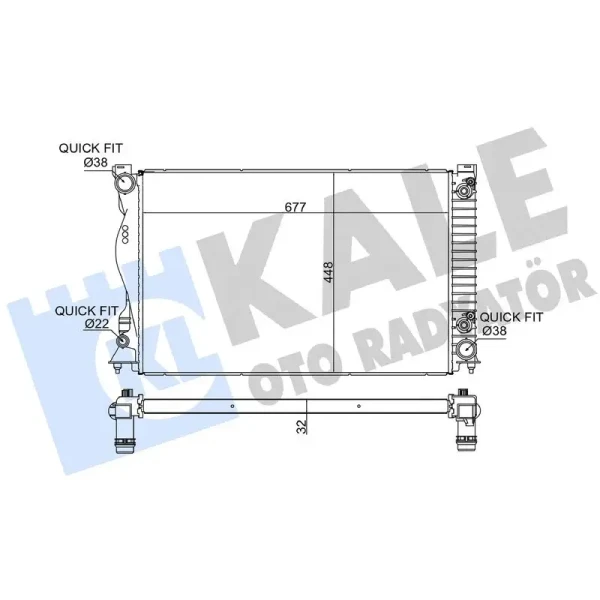 KALE Radyatör – 353200 / OEM 4F0121251AF