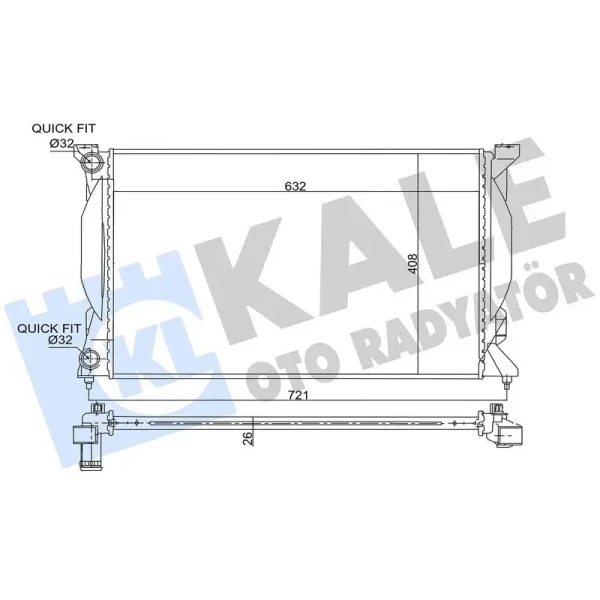 KALE Radyatör – 353700 / OEM 8E0121251A