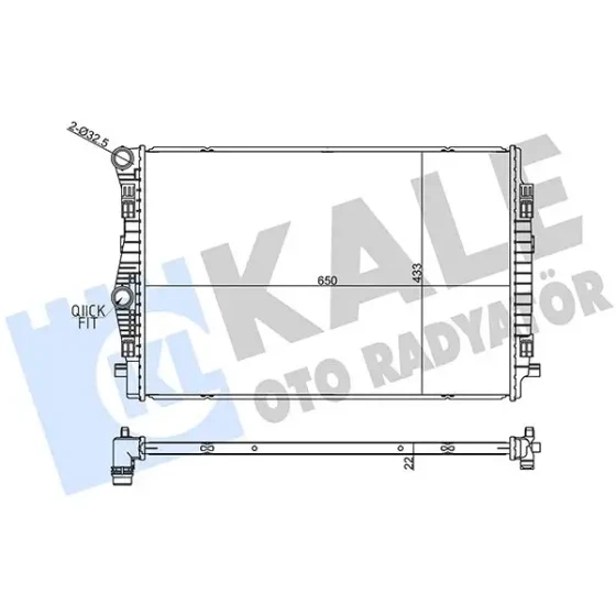 KALE Radyatör – 357270 / OEM 5QD121251Q ürün görseli