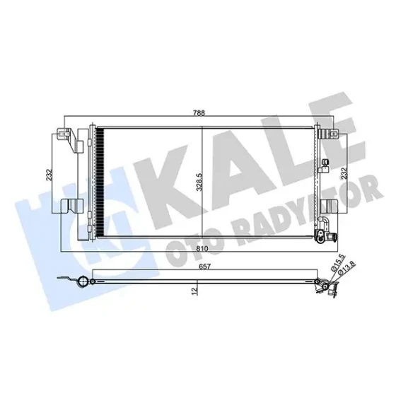KALE Klima Radyatörü – 357860 / OEM 8W0816411L ürün görseli