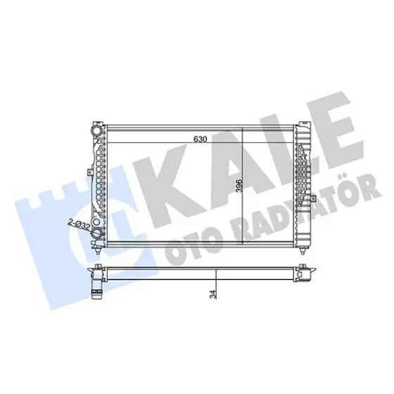 KALE Radyatör – 367500 / OEM 4B0121251G ürün görseli