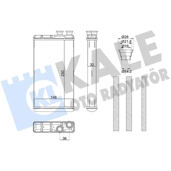 KALE Kalorifer Radyatörü – 370740 / OEM 8W0898037