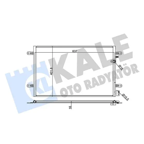KALE Klima Radyatörü – 375300 / OEM 4F0260403P ürün görseli