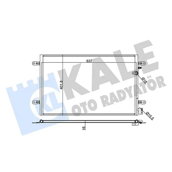 KALE Klima Radyatörü – 375300 / OEM 4F0260403P