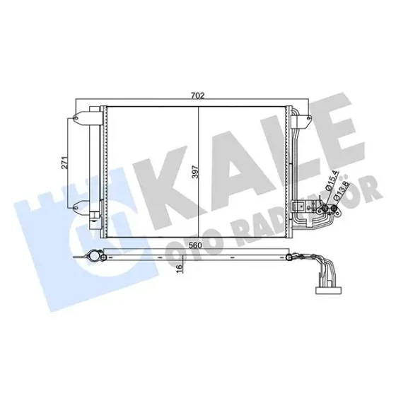 KALE Klima Radyatörü – 375400 / OEM 1K0820411AC ürün görseli