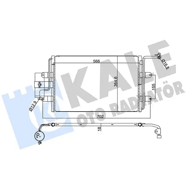 KALE Klima Radyatörü – 390600 / OEM 1J0820411D